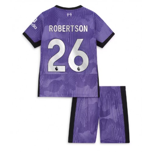 Fotbalové Dres Liverpool Andrew Robertson #26 Dětské Alternativní 2023-24 Krátký Rukáv (+ trenýrky)